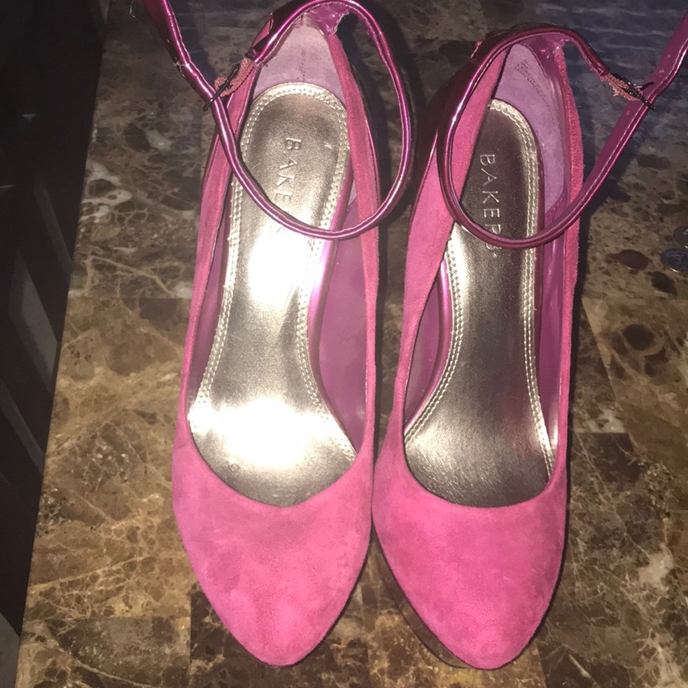 Purple platform heels